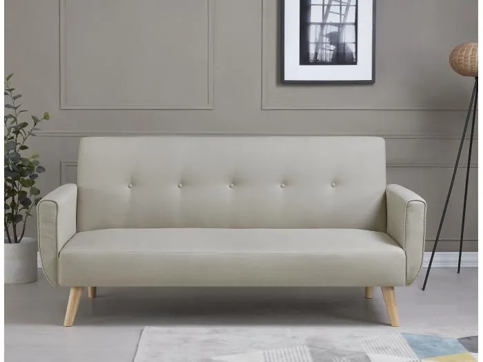 3-Sitzer-Sofa im skandinavischen Stil, beige, MALMO