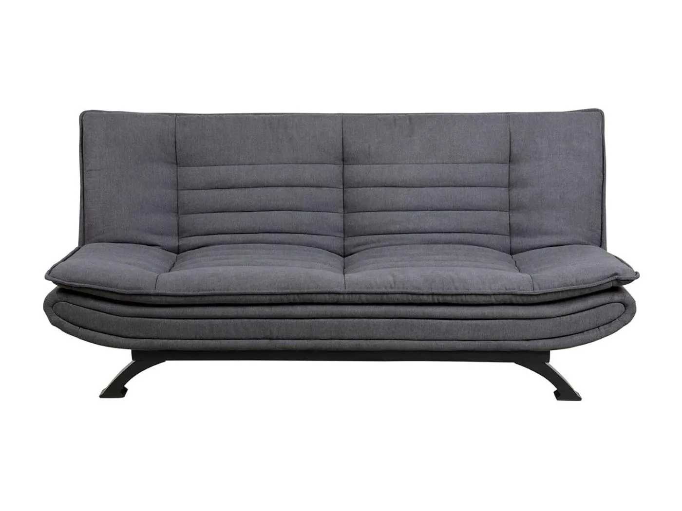 Fanny Schlafsofa dunkelgrau, Metall schwarz.