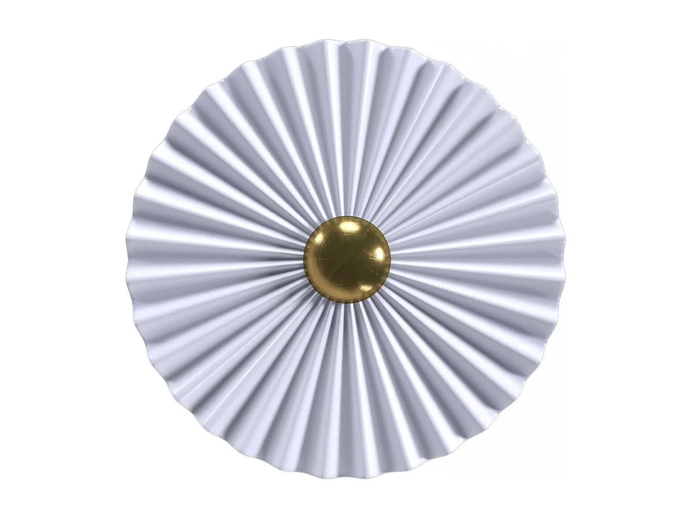 Wandlampe Wandleuchte Blume aus weißem und goldenem Metall - 45CM