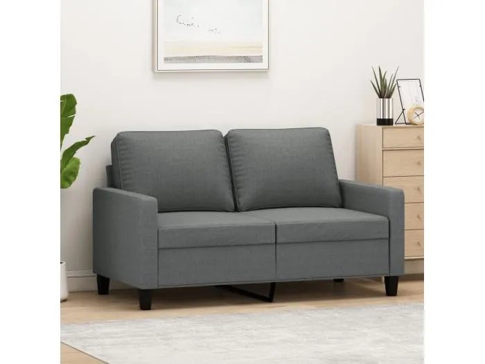 2-Sitzer-Sofa | Wohnzimmersofa Dunkelgrau 120 cm Stoff -gkd786214
