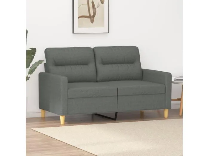 2-Sitzer-Sofa | Wohnzimmersofa Dunkelgrau 120 cm Stoff -gkd538101