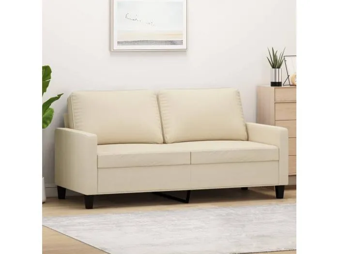 2-Sitzer-Sofa | Wohnzimmersofa Creme 140 cm Stoff -gkd662275