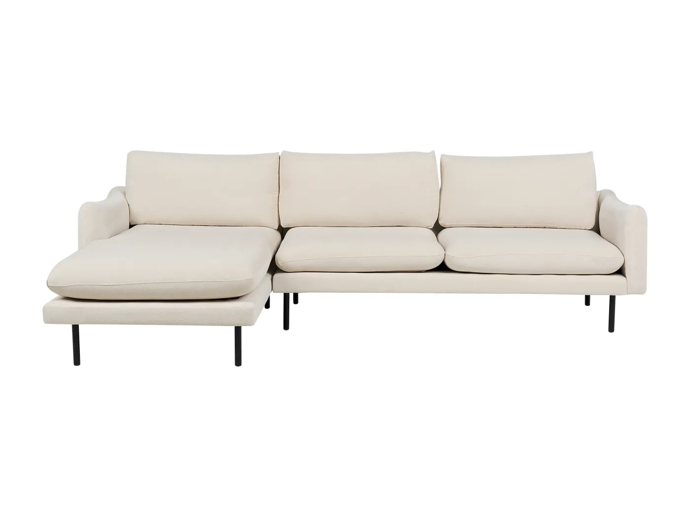 Ecksofa VINTERBRO Stoff Hellbeige 4-Sitzer rechtsseitig