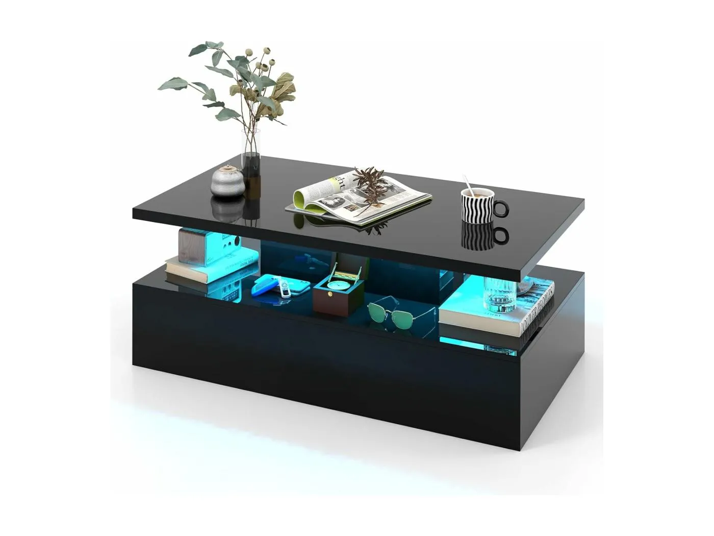 LED-Couchtisch Hochglanz