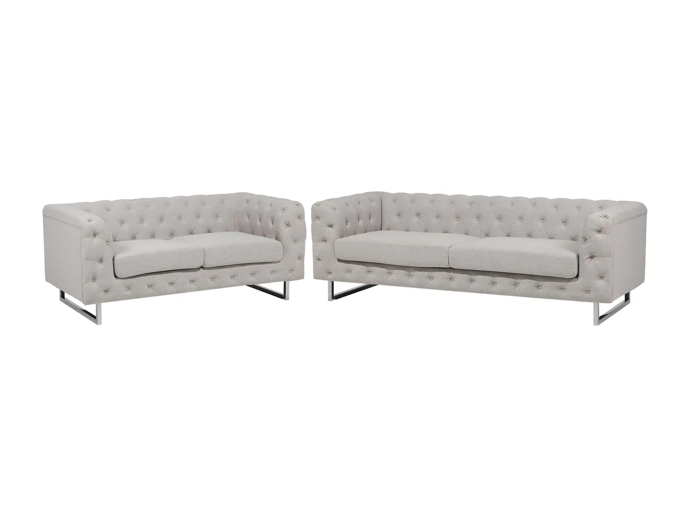 Sofa Set VISSLAND Stoff Hellbeige 5-Sitzer