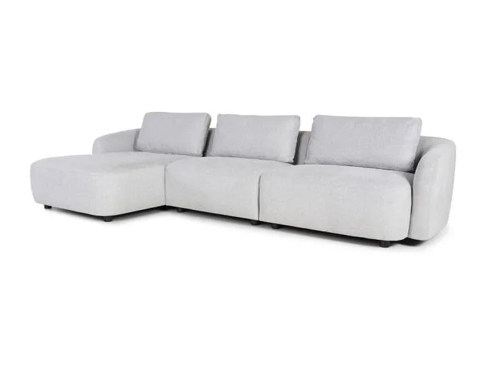Bergen 2-Sitzer Sofa linksdrehend hellgrau.