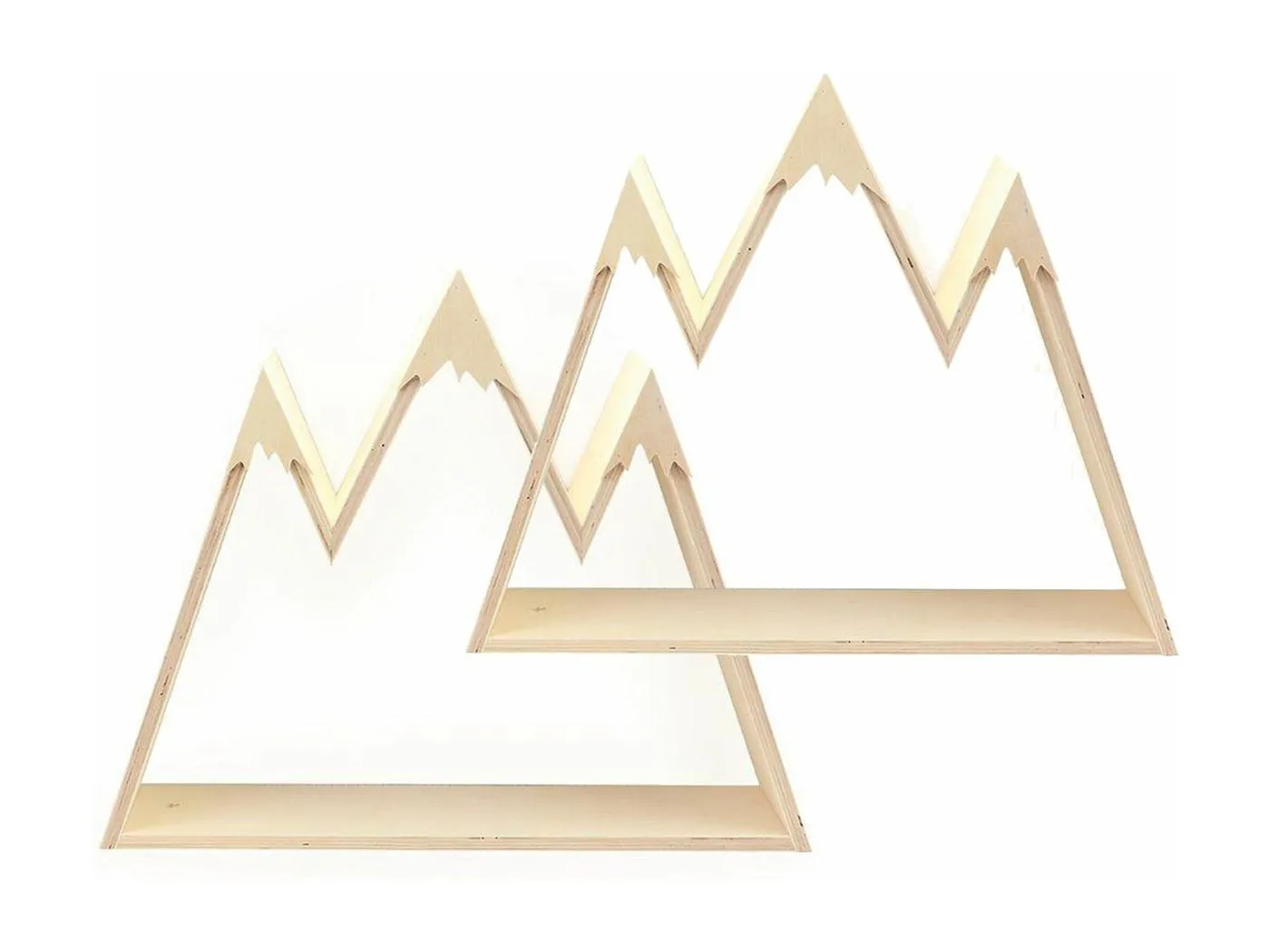 2 Wandregale aus Bergholz 50 x 40 x 10 cm