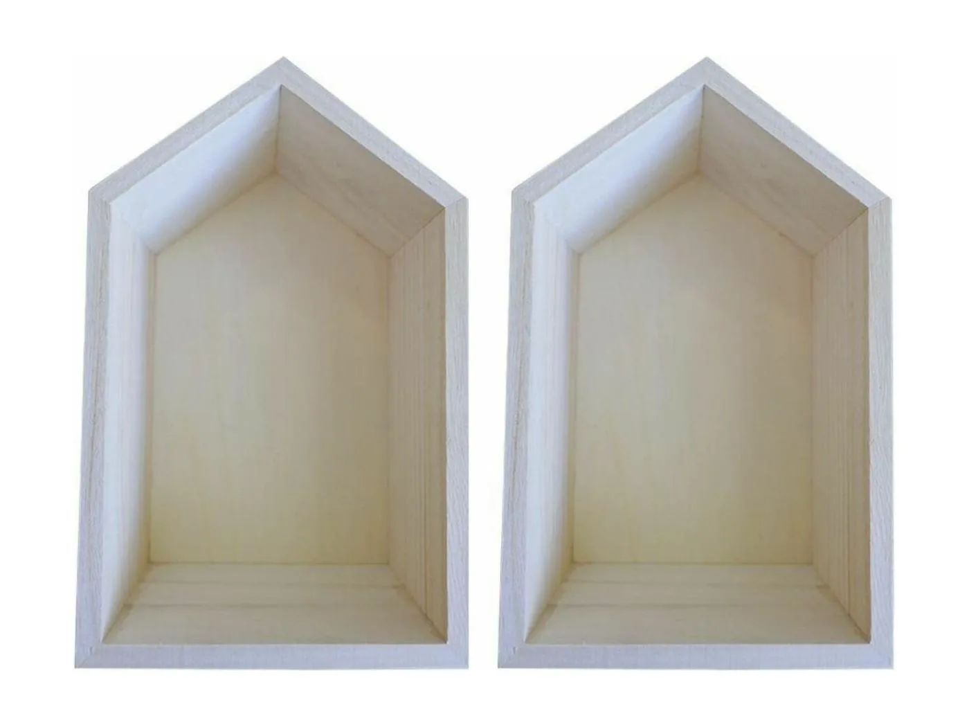 2 Hausholzregale 22,5 x 14 x 10 cm