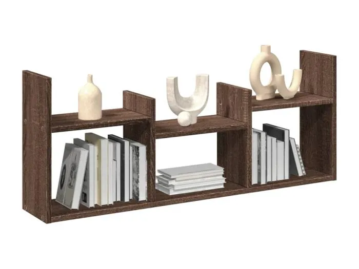 Wandschrank 100x18x40 cm Braun Eichen-Optik Holzwerkstoff