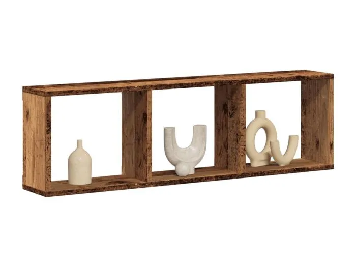 Wandschrank 100x16x30 cm Altholz-Optik Holzwerkstoff