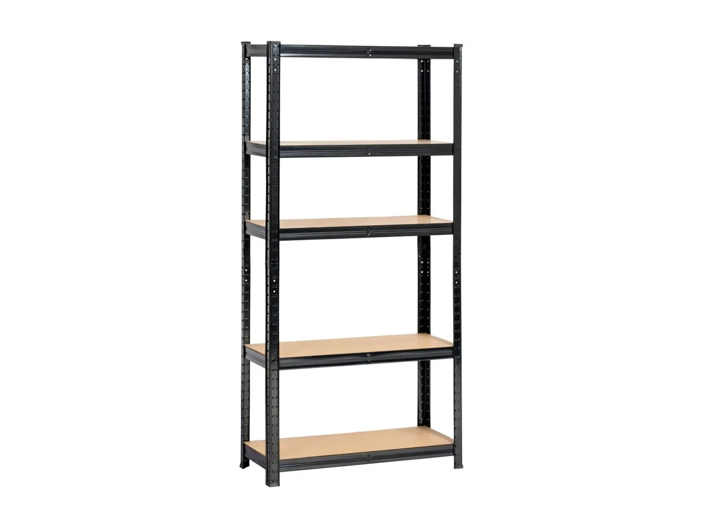 Schwerlastregal Schwarz 70 cm 5 Regalböden B70xH30xT154 cm