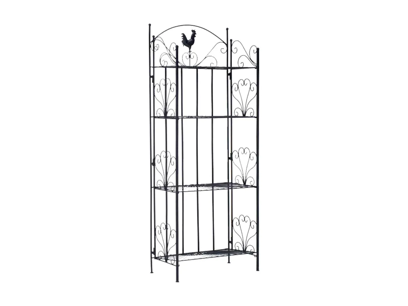 Standregal - Metall - 61.5 x 33 x 153cm - schwarz - Mia