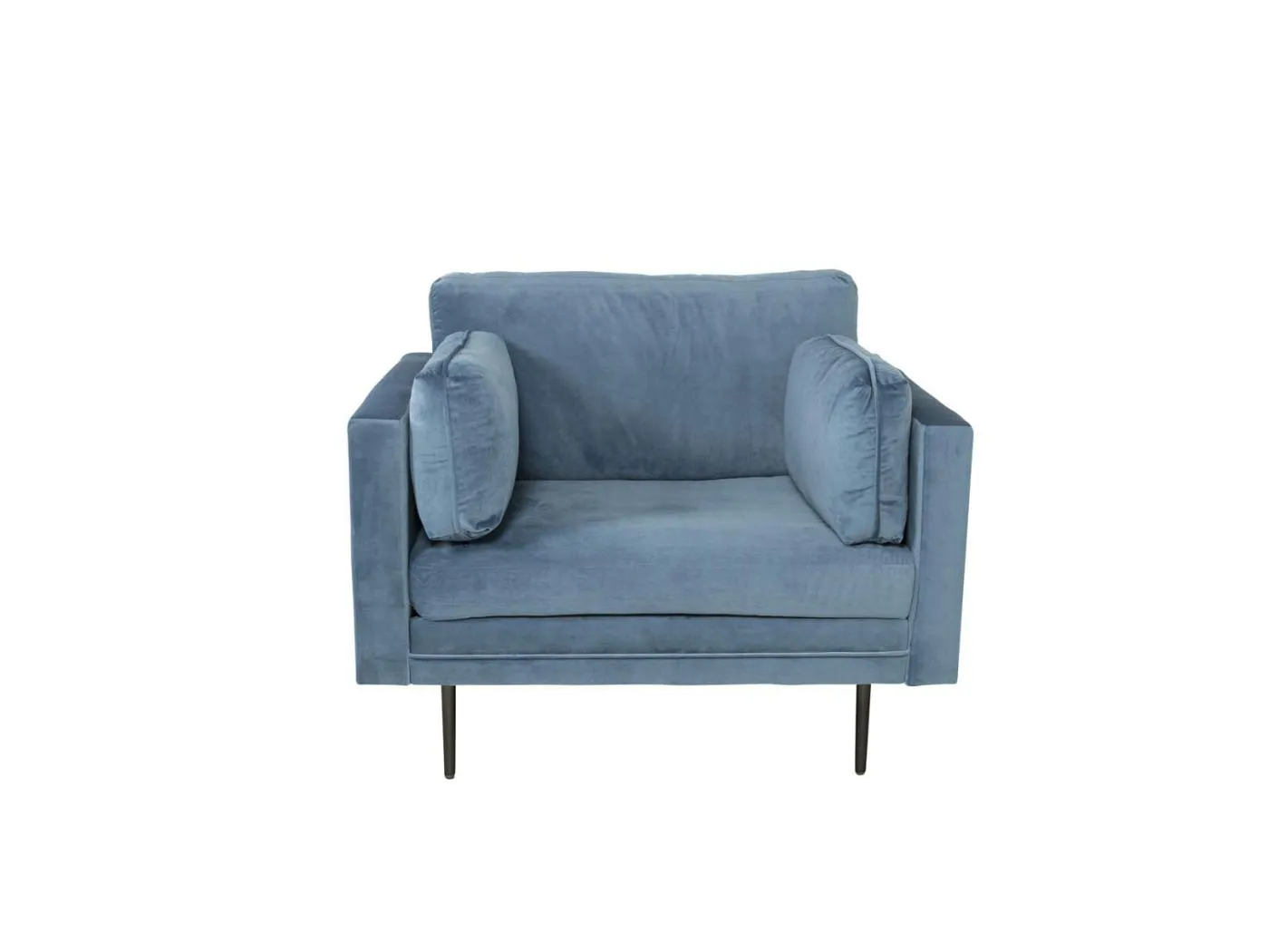 Boom II Sessel Velour blau.
