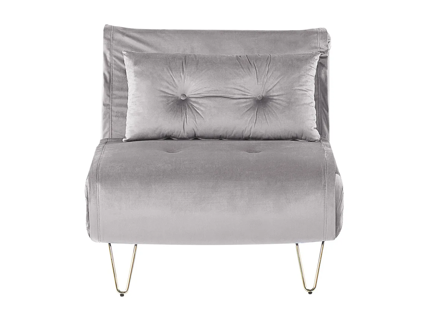 1-Sitzer Schlafsofa VESTFOLD Samtstoff Grau