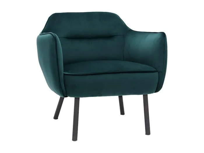 Designer-Samtsessel petrolfarben LAURENS