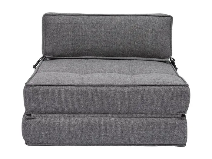 1-Sitzer-Schlafsessel in grauem Stoff KATY