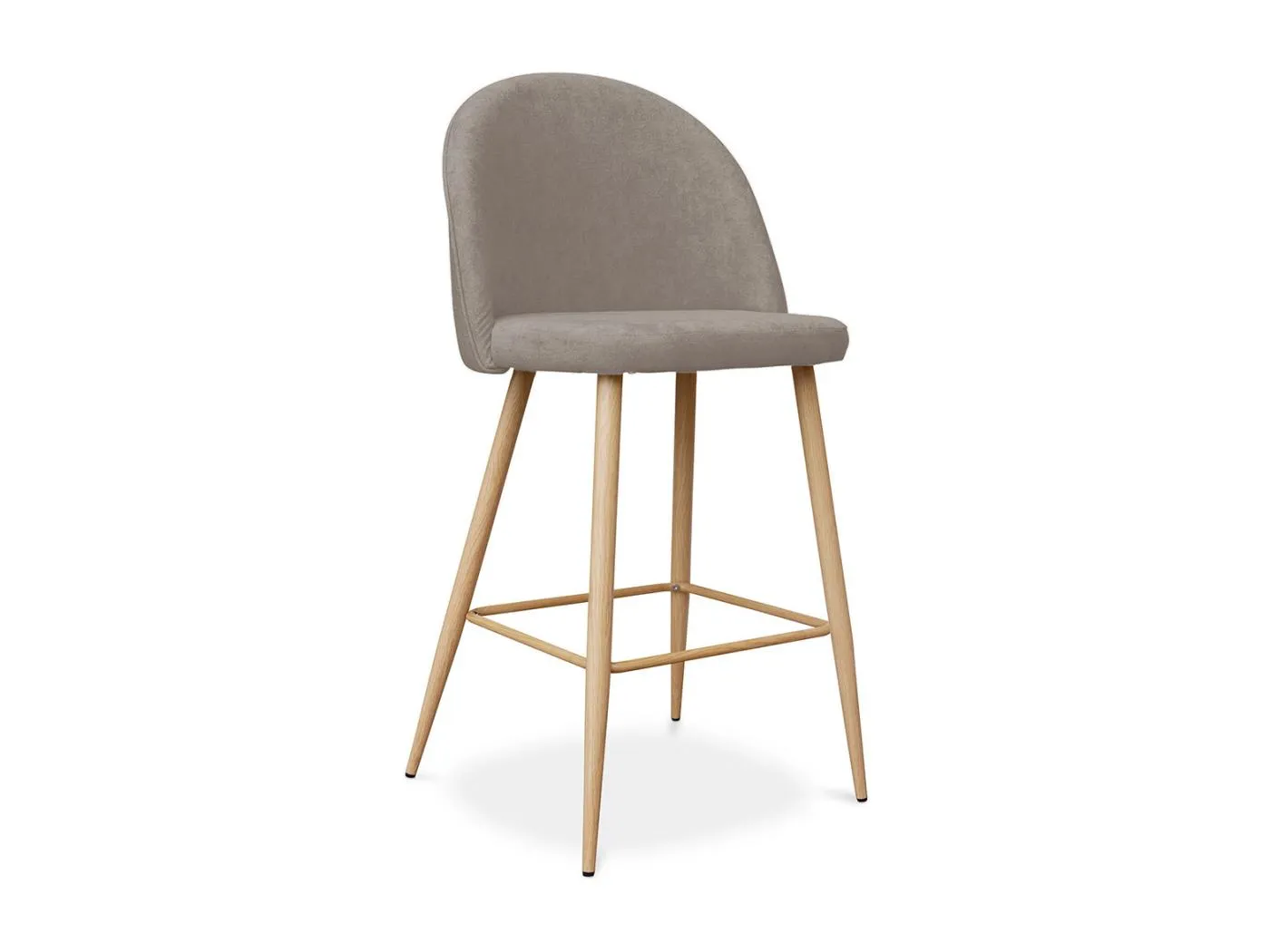 Gepolsterter Hocker aus Stoff - skandinavisches Design - 66cm - Evelyne