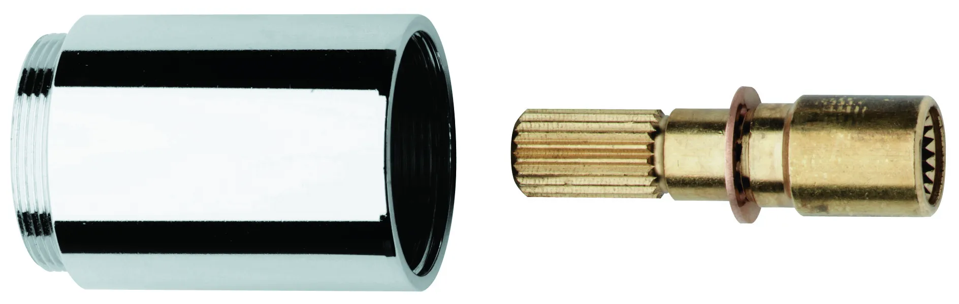 Verlängerungsset 06428, 40 mm, für UP-Ventile 3/4'', 1'', 1 1/4'' und Mehrwege-Umstellungen, 1/2'', chrom