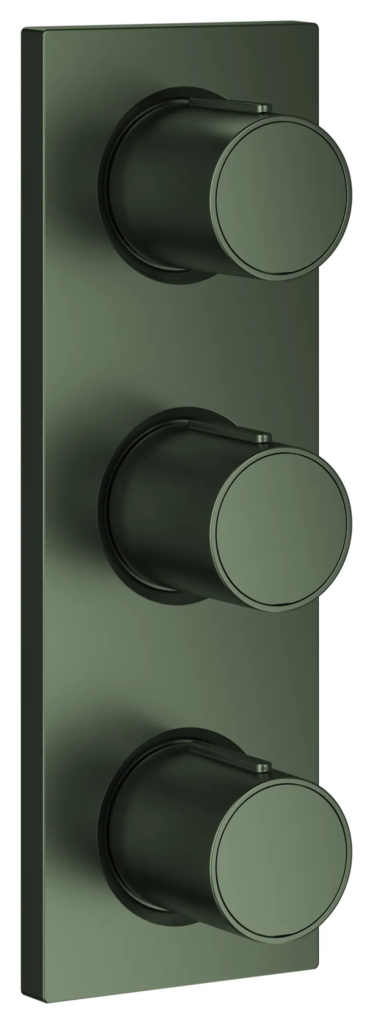 Unterputzventil Grohtherm F 100755, 3-fach, Fertigmontageset für 35 031, ohne Unterputz-Einbaukörper, satin graphite