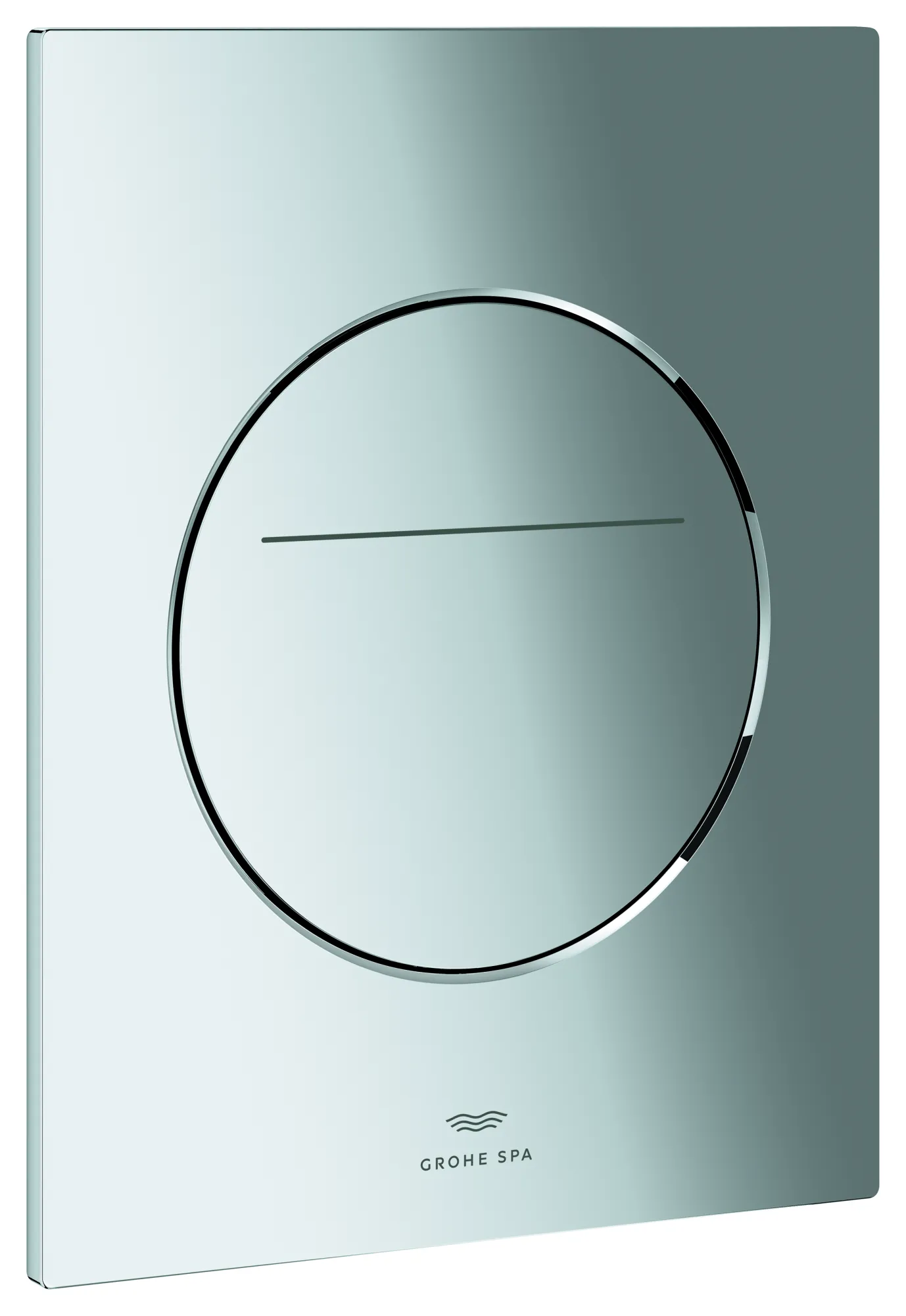 WC-Betätigung Silk Motion Arina 104645, rund, senkrechte Montage, für 2-Mengen-Betätigung, 6 V Lithium-Batterie, Typ CR-P2, chrom