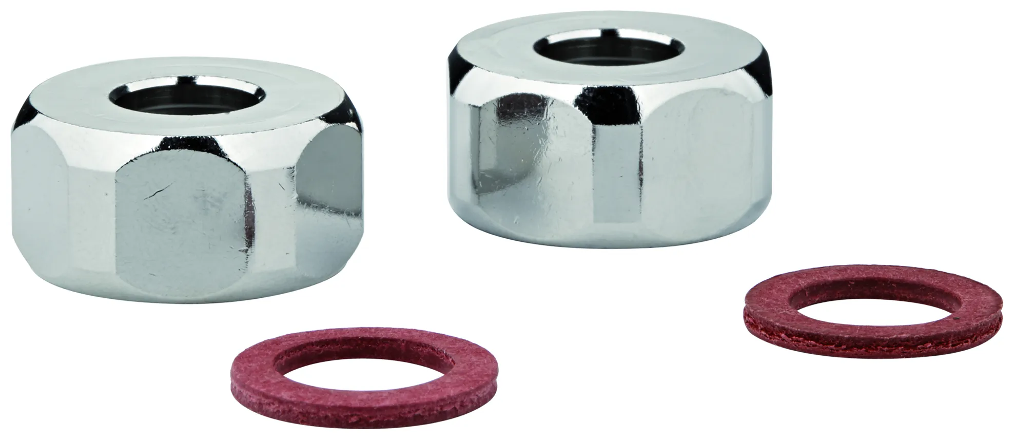 Verschraubung 12901, 1/2'', Bohrung 10,5 mm, vernickelt, 2 Stück, chrom