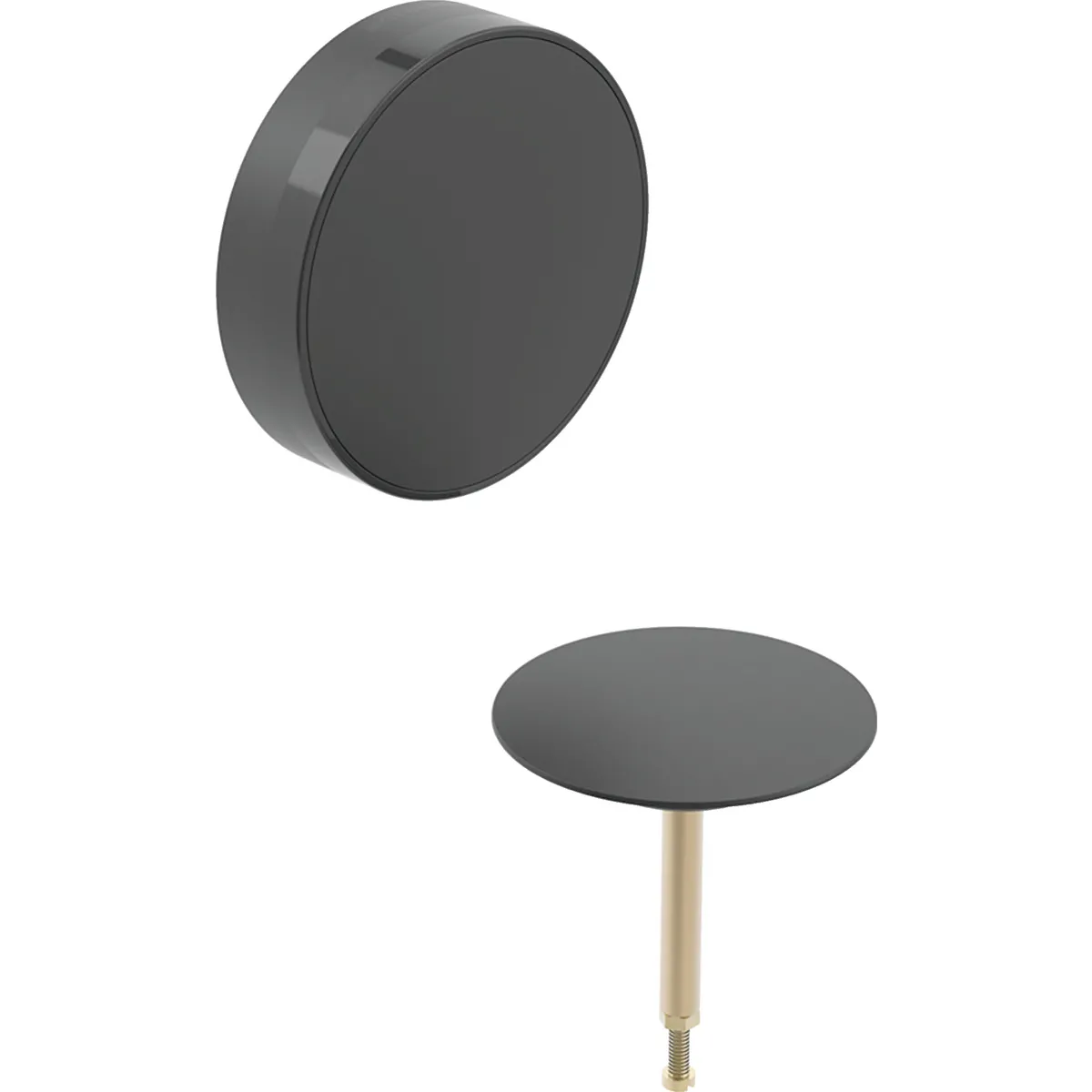 Geberit Badewannenablauf mit Drehbetätigung Fertigbauset Modell 150300141 in schwarz matt