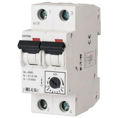 2-poliger Motorschutzschalter 0,25kW 0,63-1A 248393 Eaton