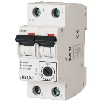 2-poliger Motorschutzschalter 0,75kW 1,6-2,5A 248395 Eaton