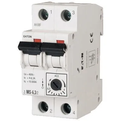 2-poliger Motorschutzschalter 2,2kW 4-6,3A 248397 Eaton