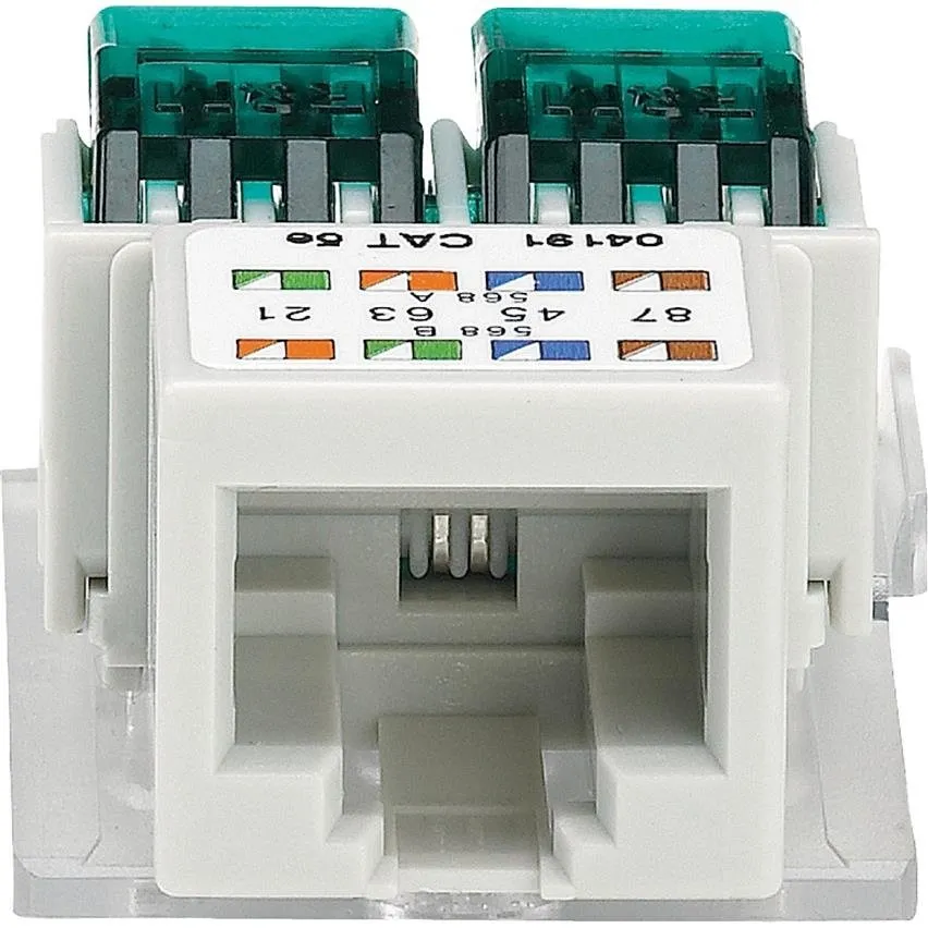 Anschlussmodul, ungeschirmt Reichle & De-Massari, Cat. 5e, 1xRJ45/u Schneider Merten MTN465580/SCH
