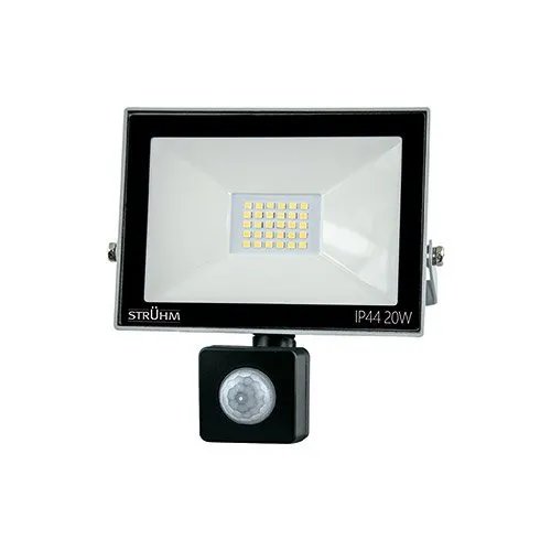 Aussenstrahler KROMA LED Smit Bewegungsmelder 20W GREY 4500K STRUHM 03605