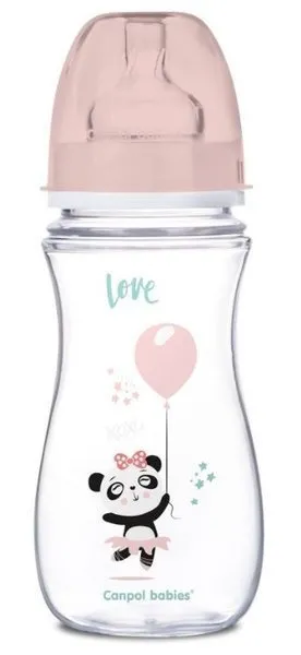 Canpol Anti-Kolik-Flasche mit weiter Öffnung EasyStart 300ml 35/222_pin Pink