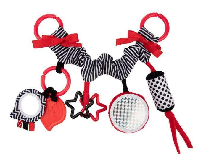 Canpol Babies Anhänger für Kinderwagen/Autositz Pastel Friends rot