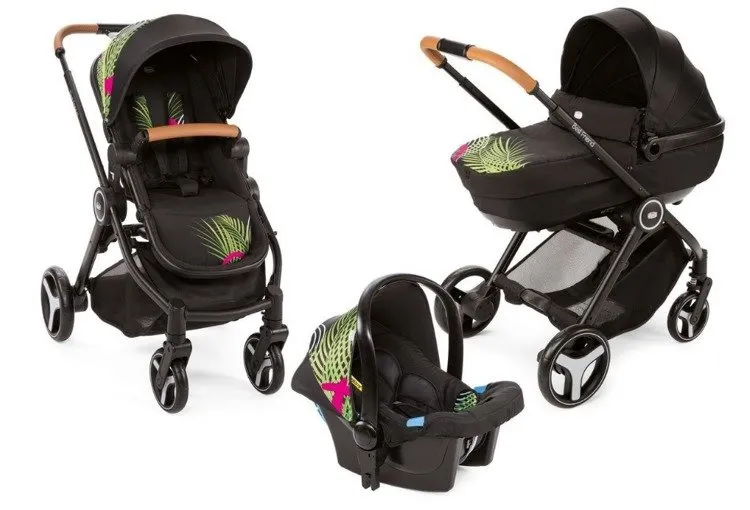 Chicco Trio Bester Freund Dschungel Komfort 3in1 Tiefschläfer Kinderwagen Dschungel