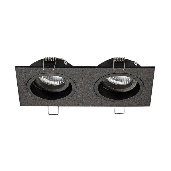 Deckenleuchte Einbauleuchte Innenleuchte Spot schwarz 2x GU10 Aluminium Zuma DL 2 20068-BK