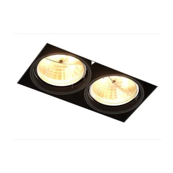 Deckenleuchte Einbauleuchte Spot schwarz 2x GU10 Aluminium Zuma Line Oneon DL 111-2 Spot 94364- BK
