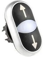 Doppeldrucktaster /Auf-Ab-Pfeile/ schwarz mit Beleuchtung mit Selbsthaltung 216710 Eaton