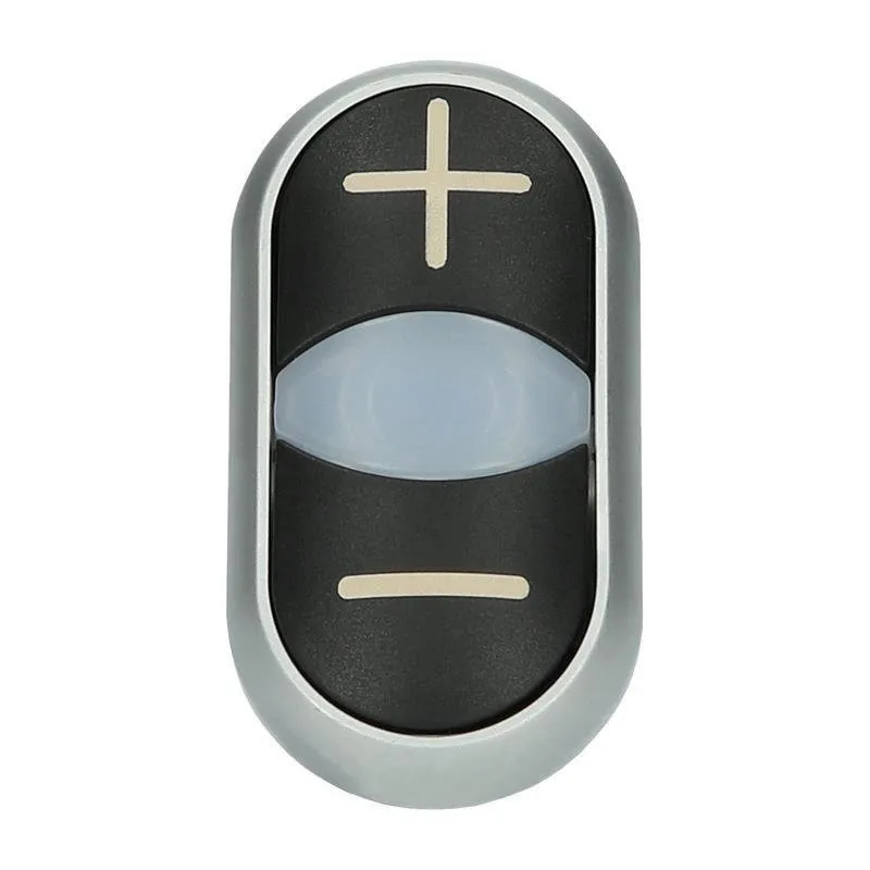 Drucktastenantrieb doppelt /+/-/ schwarz mit Beleuchtung mit Selbsthaltung 218145 Eaton