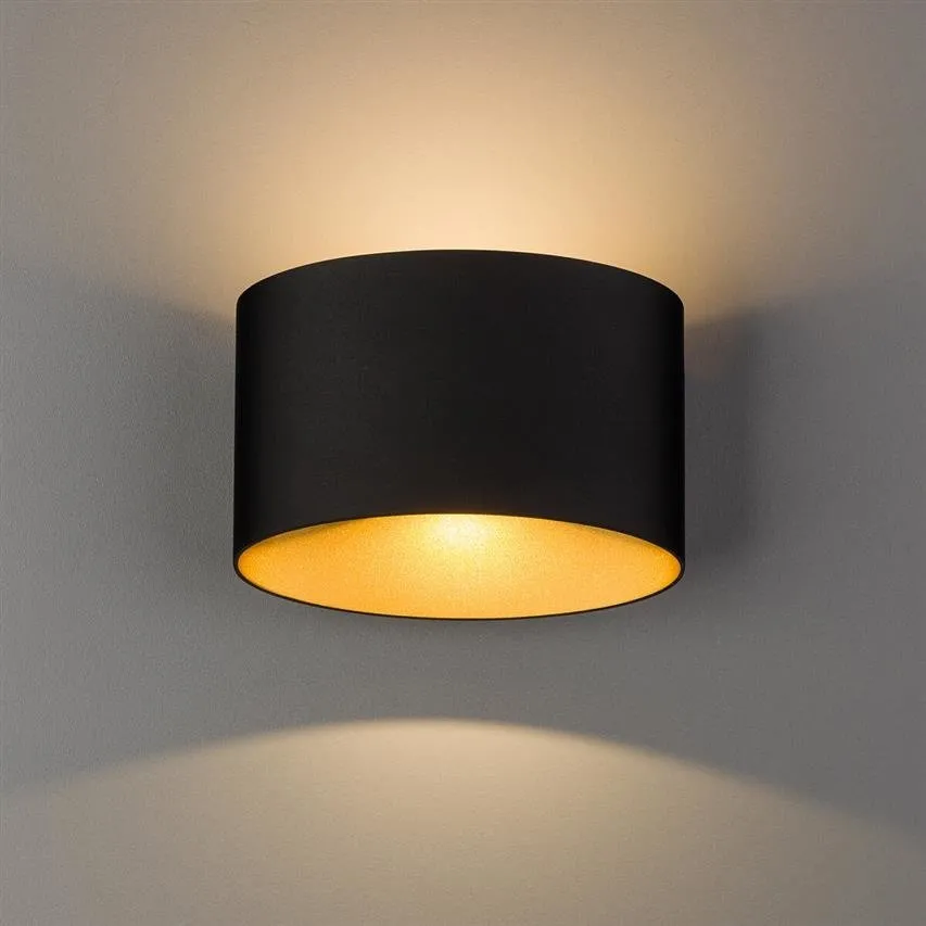 ELLIPSES LED-Wandleuchte 2x5W 3000K 600lm IP54 schwarz gold Nowodvorski 8181