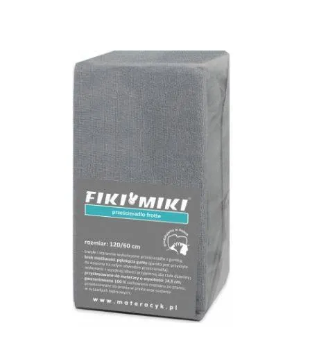 Fiki Miki Frottee-Bettlaken120/60 cm Grau