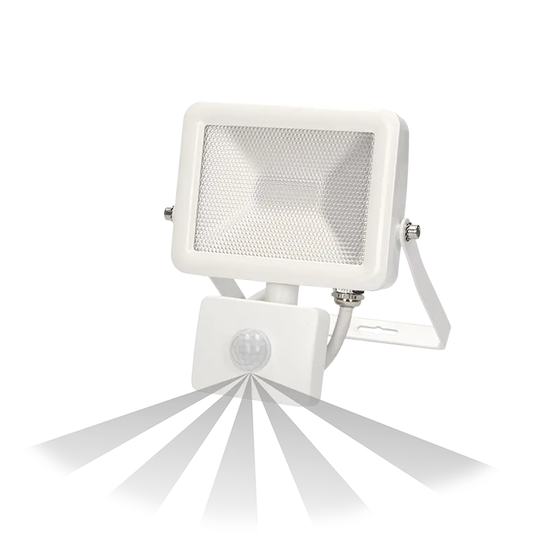 Flutlichtleuchte SLIM LED 10W mit Bewegungsmelder 120 Grad weiß OR-NL-379WLR5 Orno