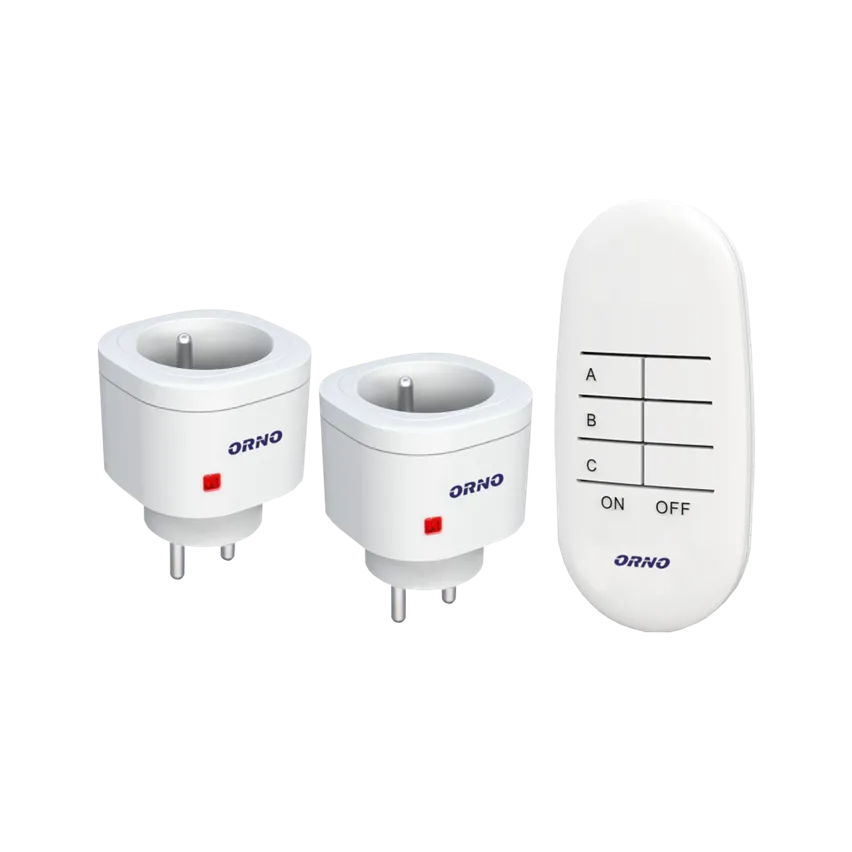 Funk-Ministeckdosen-Set mit Fernbedienung (2+1) Orno OR-GB-439