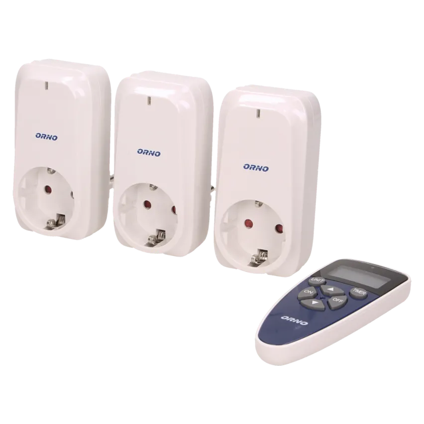Funksteckdosenschalter Set mit Fernbedienung und Timerfunktion 3+1 OR-GB-434(GS) Orno