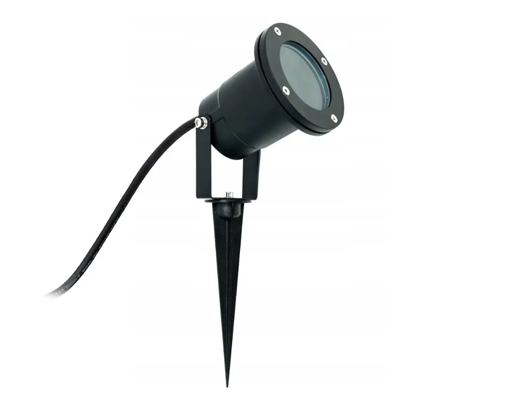 Garten Reflektor einfach zum Verankerung BLAKE 2 GU10 IP65 Schwarz Kobi