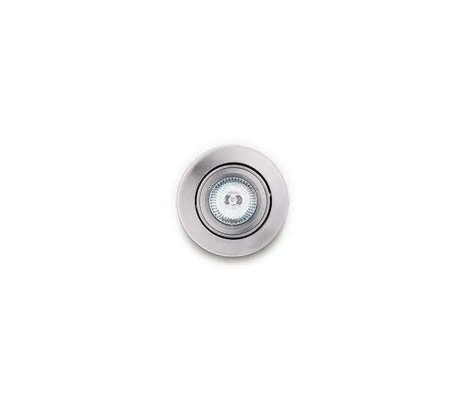 Halogen-Einbauleuchte GU5.3 rund gebürstetes Metall H0037 Maxlight