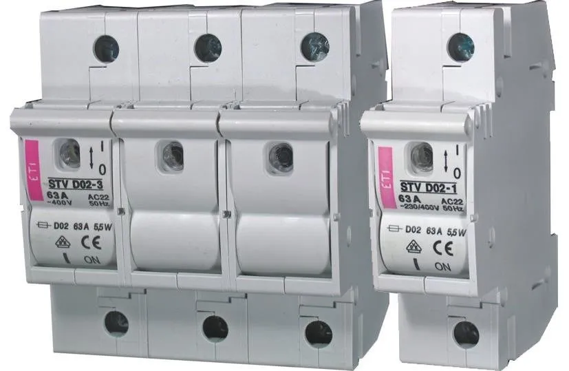 Lasttrennschalter m. Sicherung STV D02 63A 1p ETI