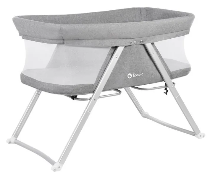 Lionelo Vera Beistellbett Grau