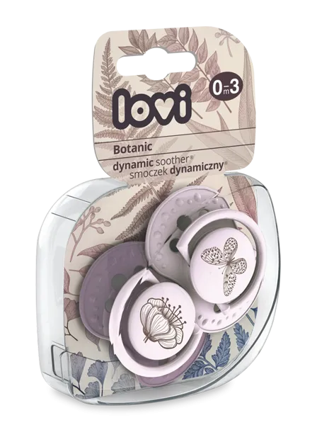 Lovi Dynamic Silikon Schnuller 0-3m 2Stk. 22/869 Botanisches Mädchen