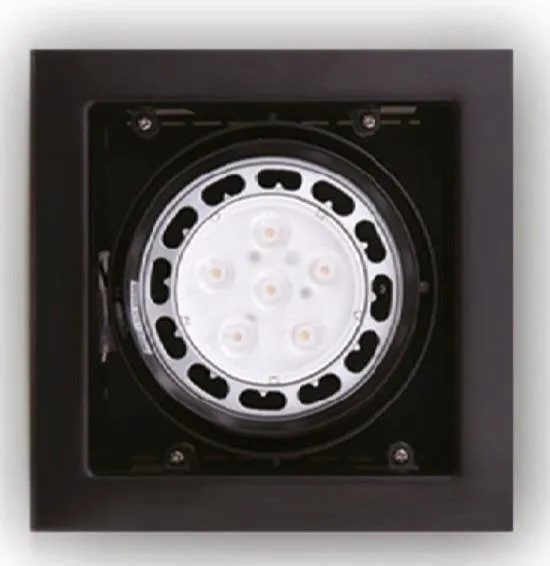 Matrix I GX53 AR111 schwarz quadratische Halogen-Einbauleuchte H0048 Maxlight