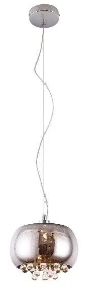 Moonlight Pendelleuchte klein G9 verspiegelter Schirm grau P0076-01D Maxlight